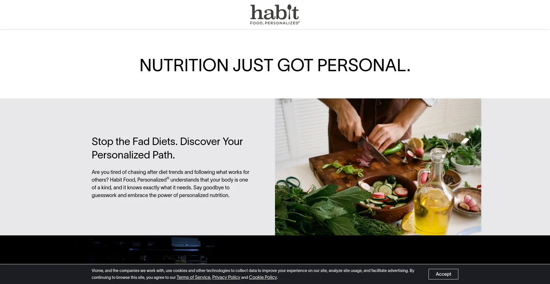 Screenshot of habit.com homepage