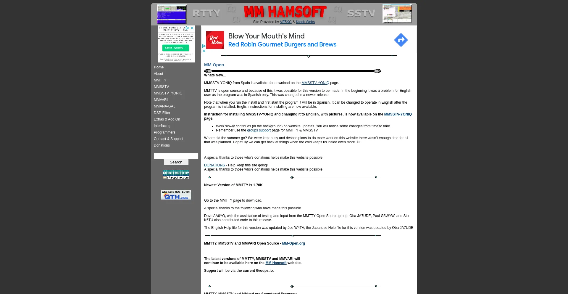 Screenshot of hamsoft.ca homepage