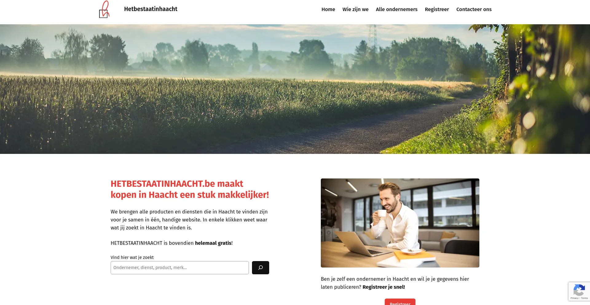 Screenshot of hetbestaatinhaacht.be homepage