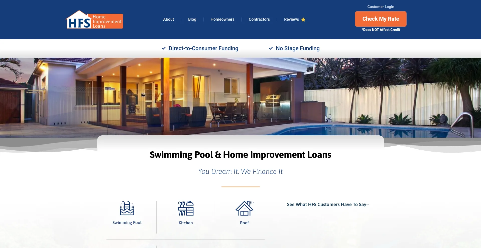 Screenshot of hfsfinancial.net homepage