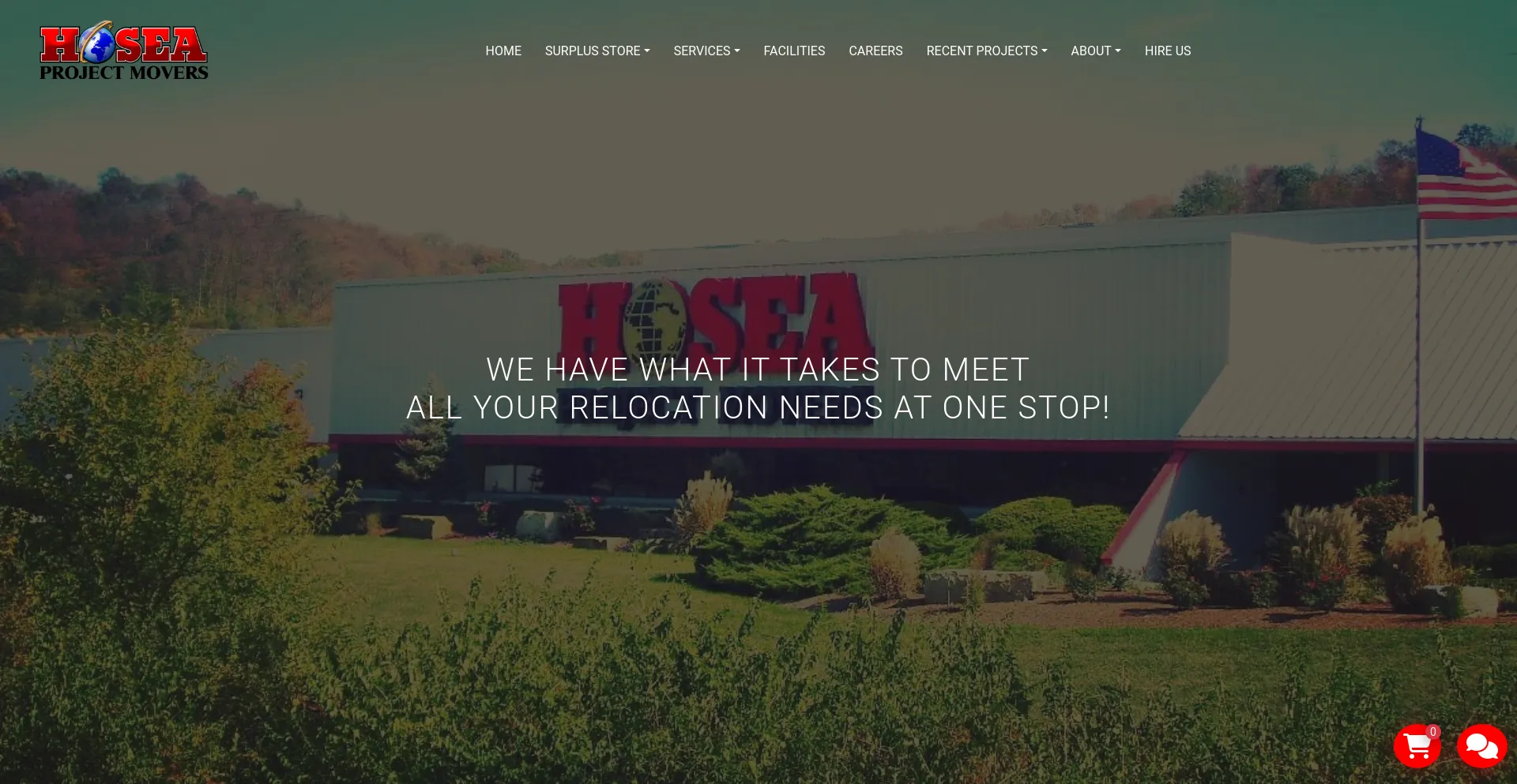 Screenshot of hosea.com homepage