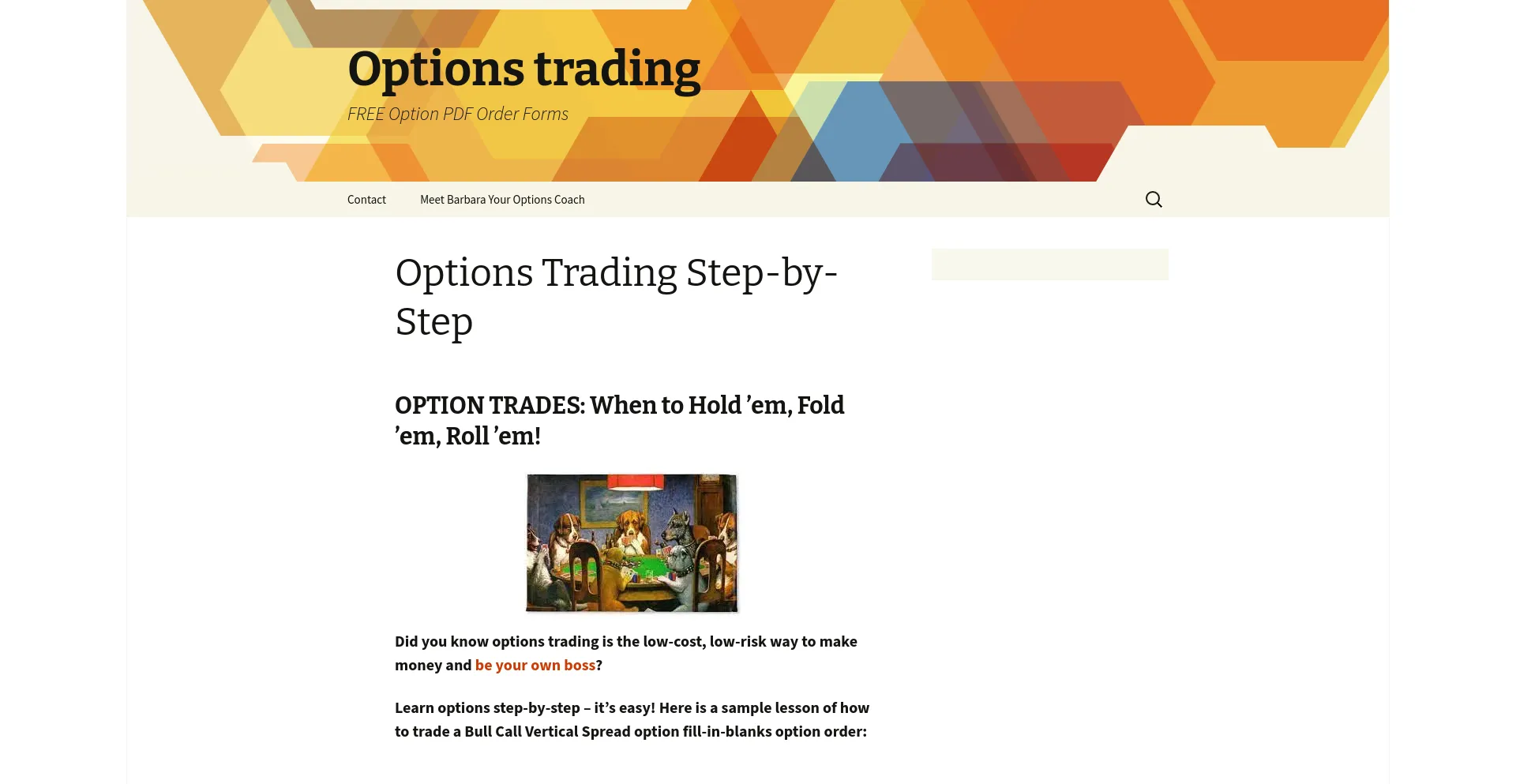 Screenshot of how-to-trade-options.com homepage