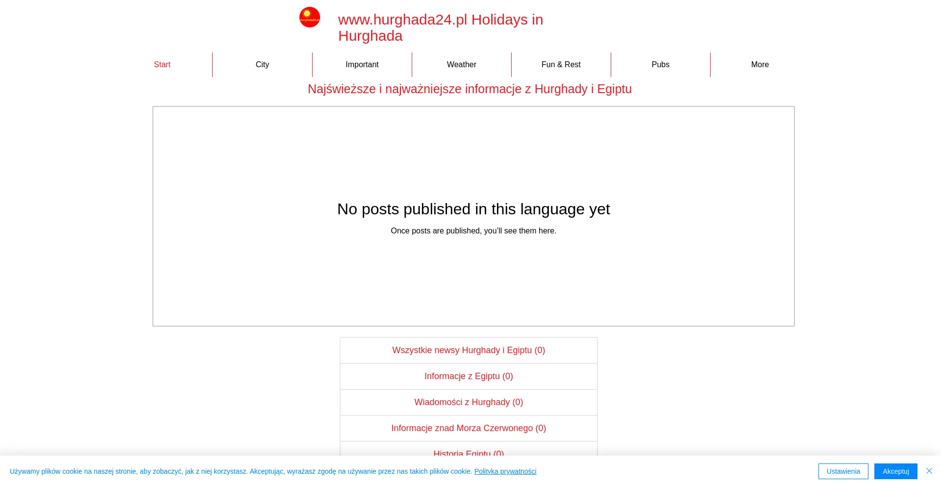 Screenshot of hurghada24.pl homepage