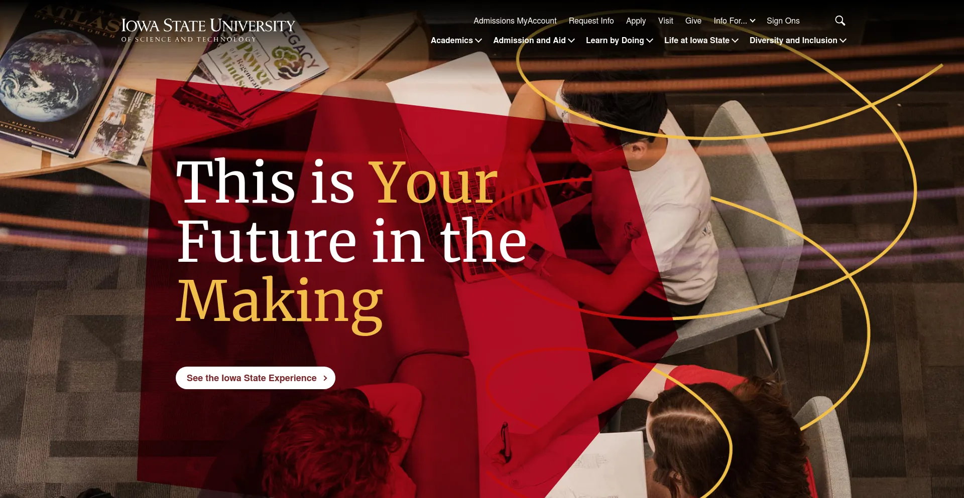 Screenshot of iastate.edu homepage