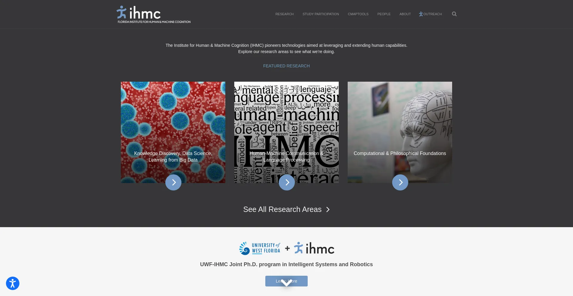 Screenshot of ihmc.us homepage