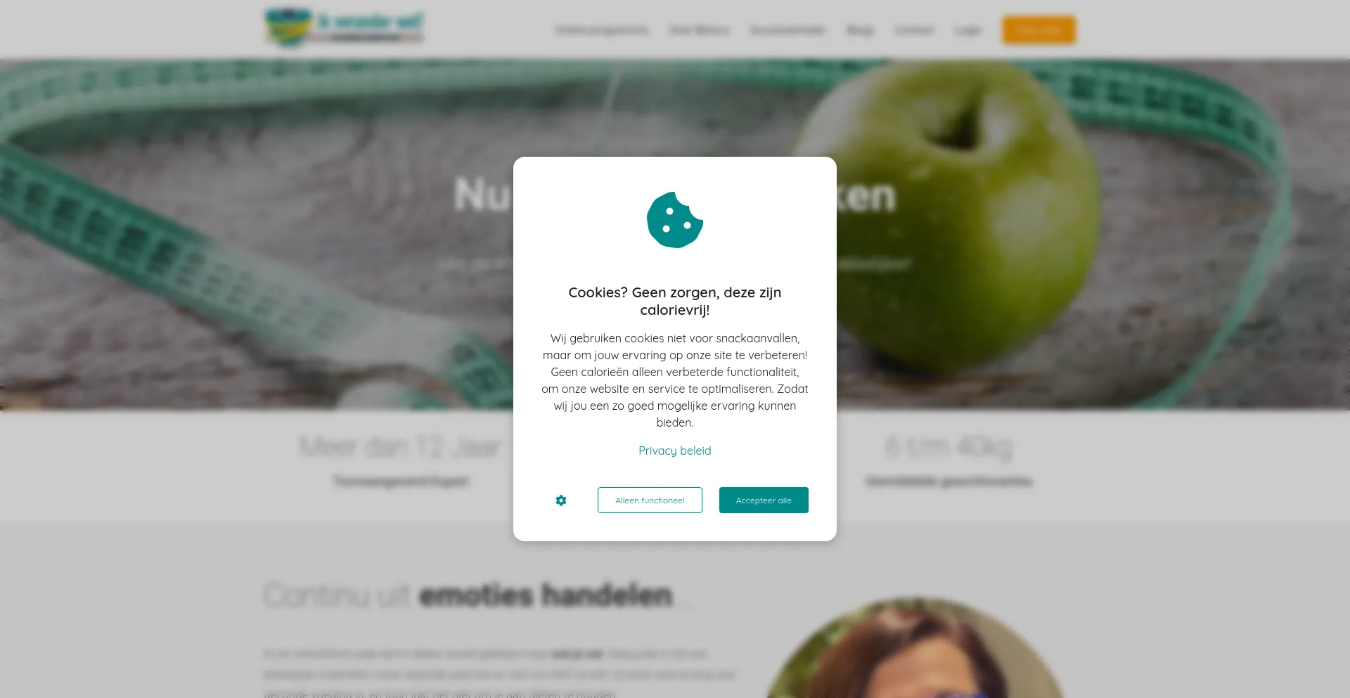 Screenshot of ikveranderwel.nl homepage