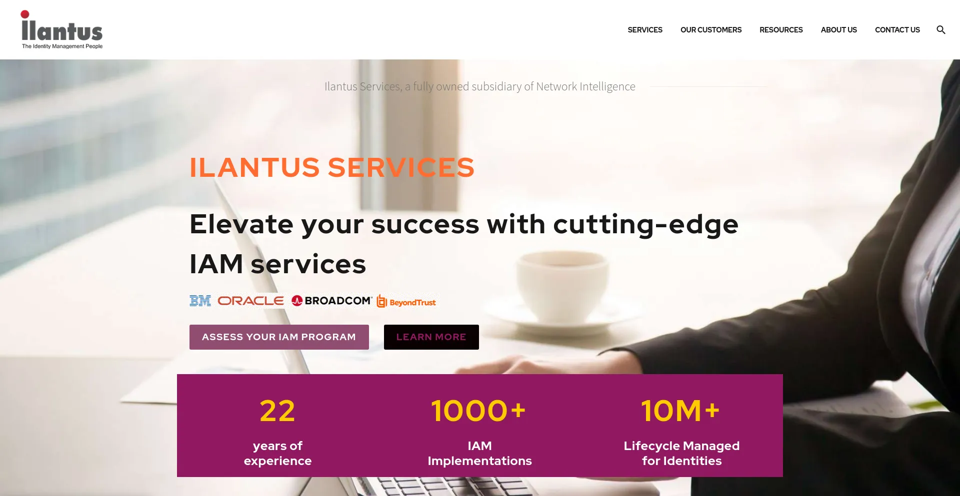 Screenshot of ilantus.com homepage