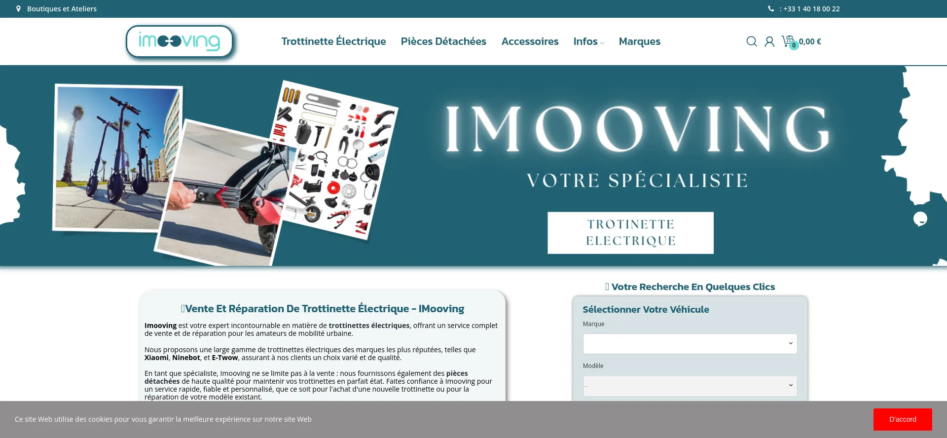 Screenshot of imooving.com homepage