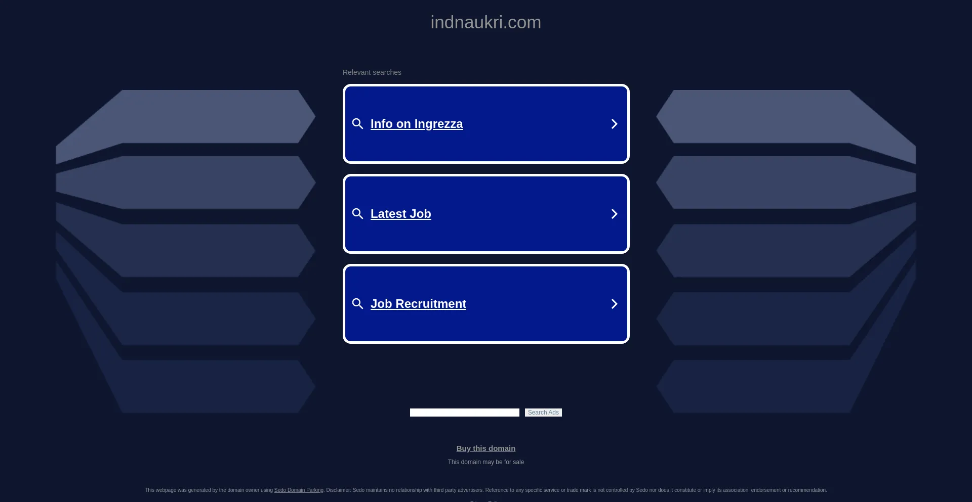 Screenshot of indnaukri.com homepage