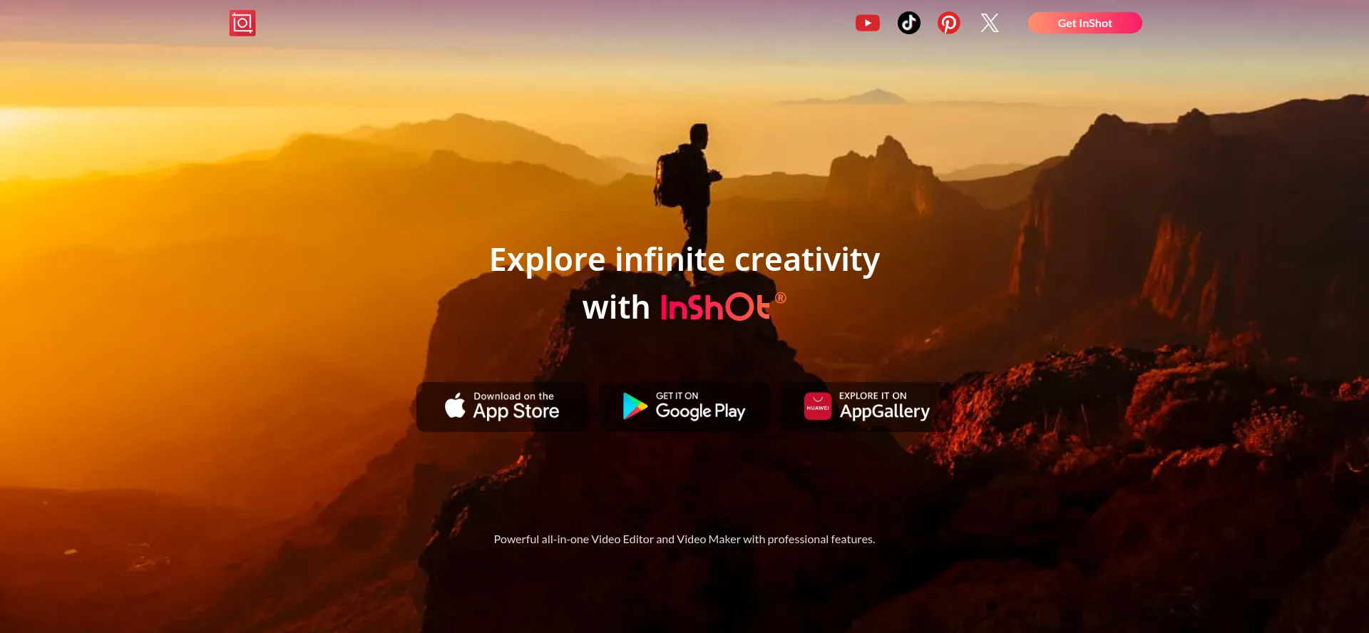 Screenshot of inshot.cc homepage