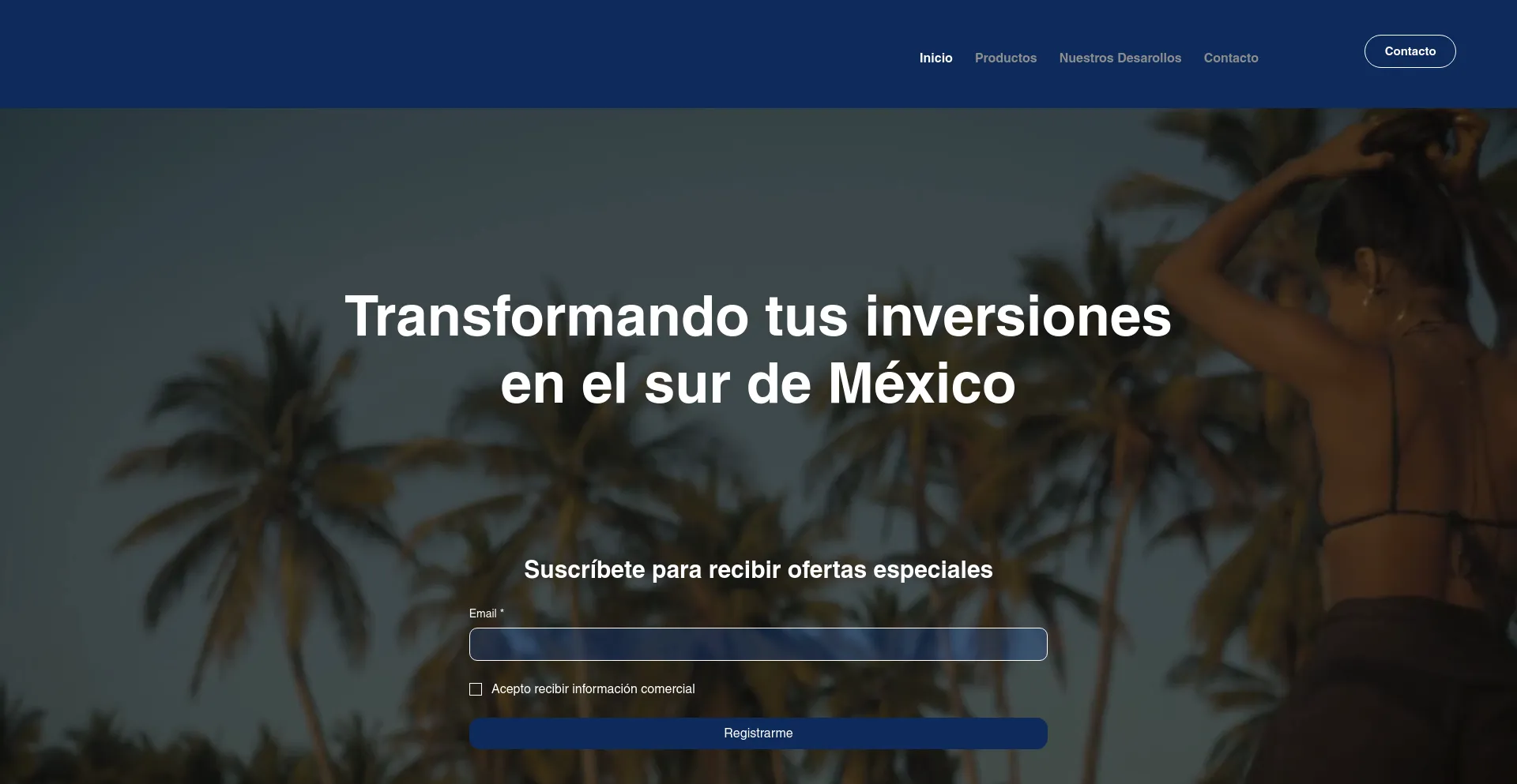 Screenshot of inycia.com.mx homepage