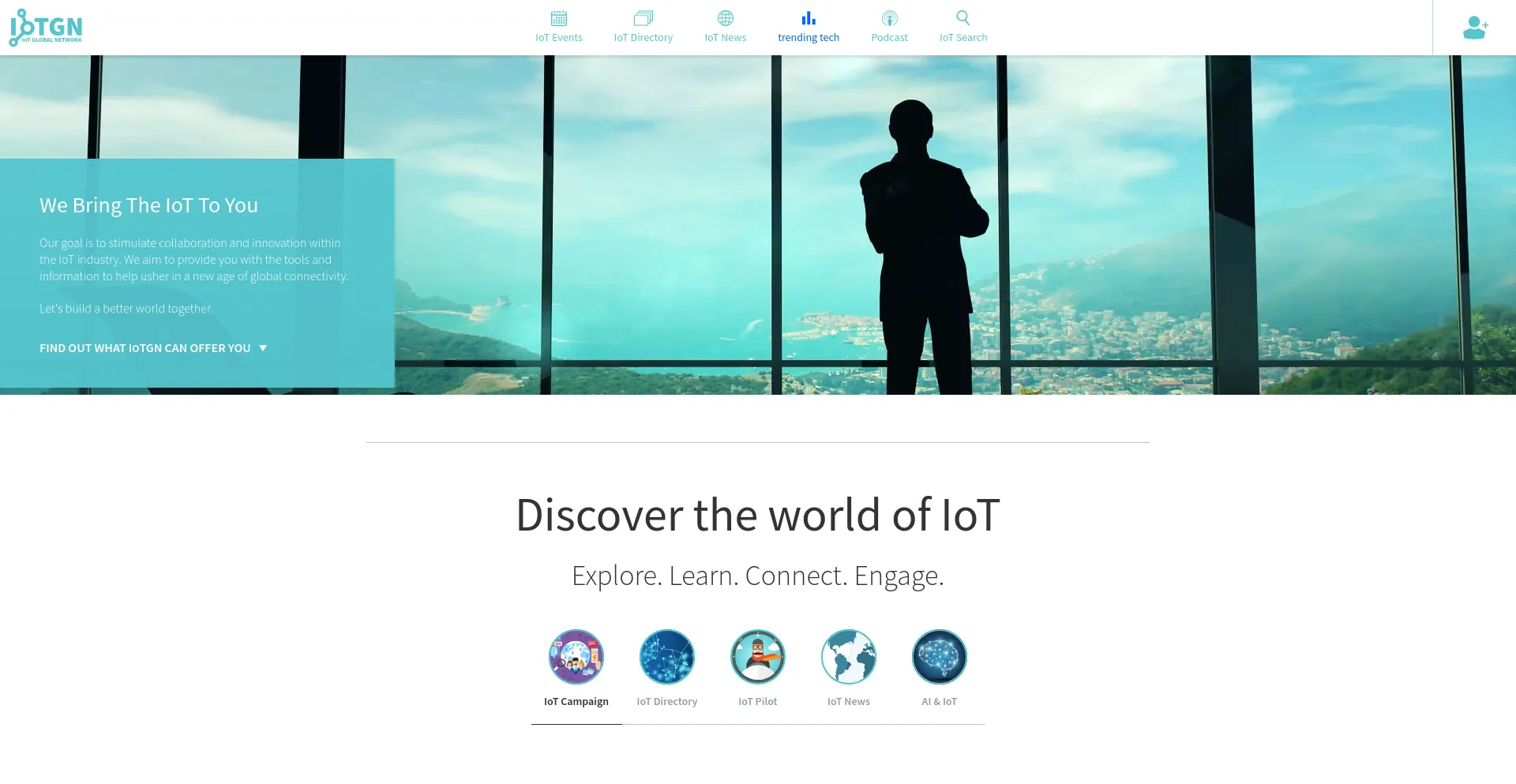 Screenshot of iotglobalnetwork.com homepage