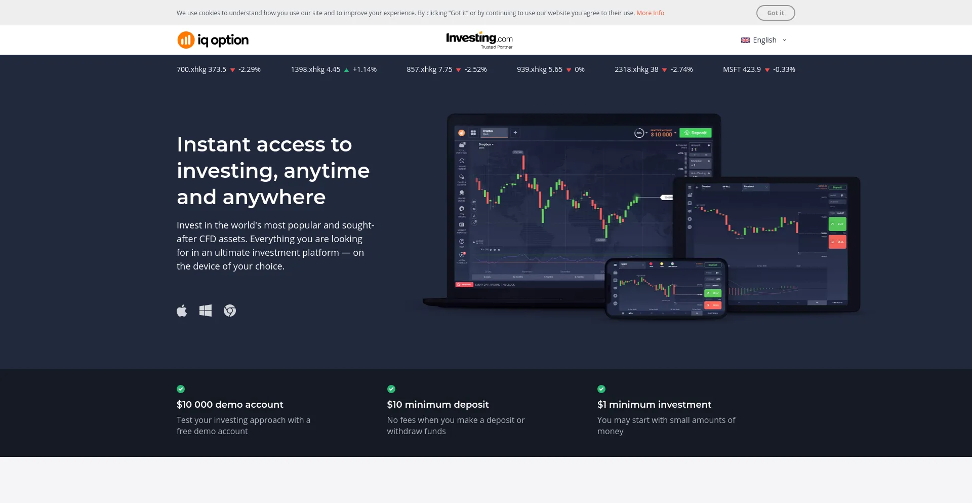 Screenshot of iqbroker.co homepage