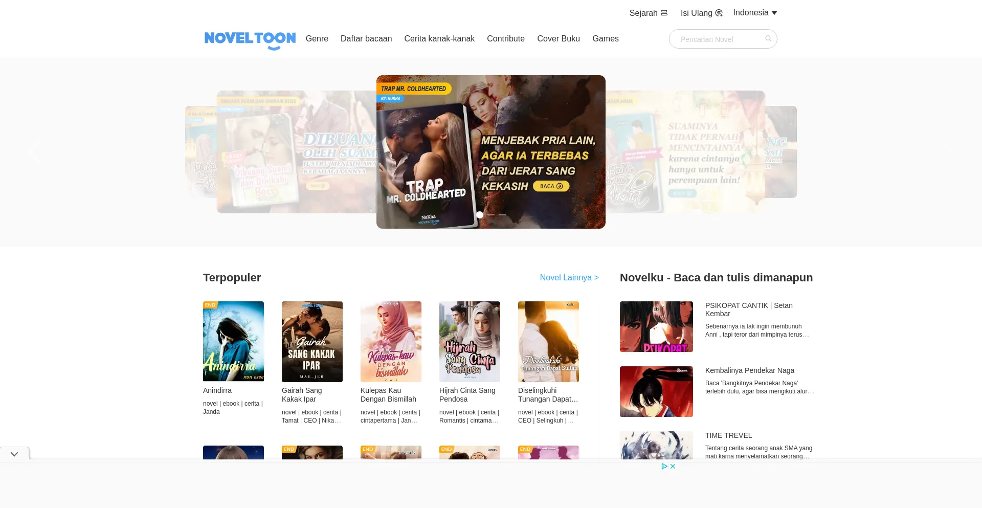 Screenshot of itoon.org homepage