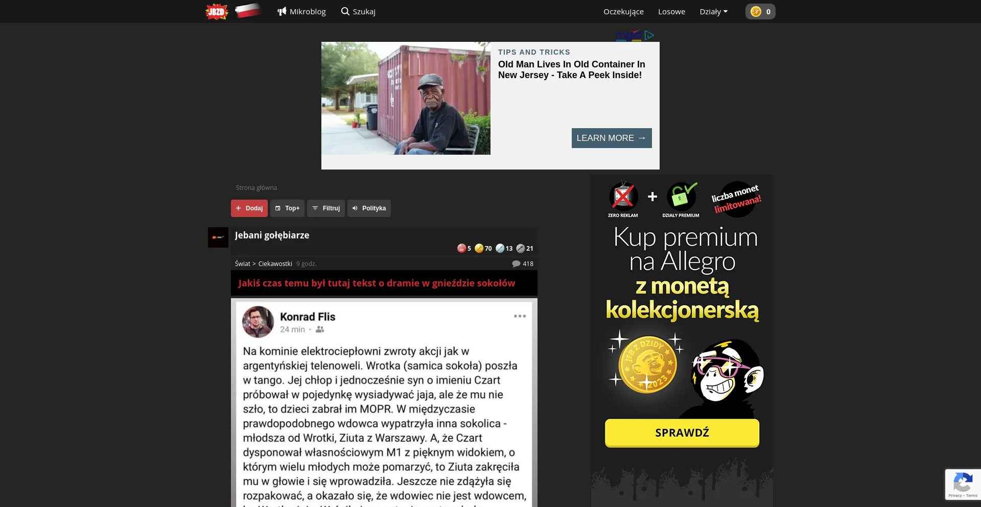 Screenshot of jbzd.com.pl homepage