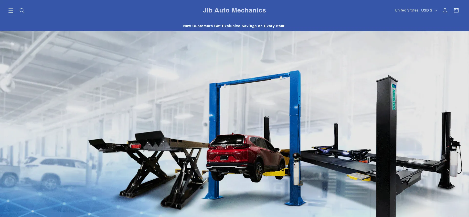 Screenshot of jlbautomechanics.myshopify.com homepage