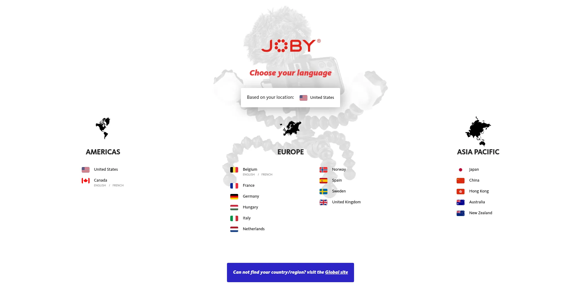 Screenshot of joby.com homepage