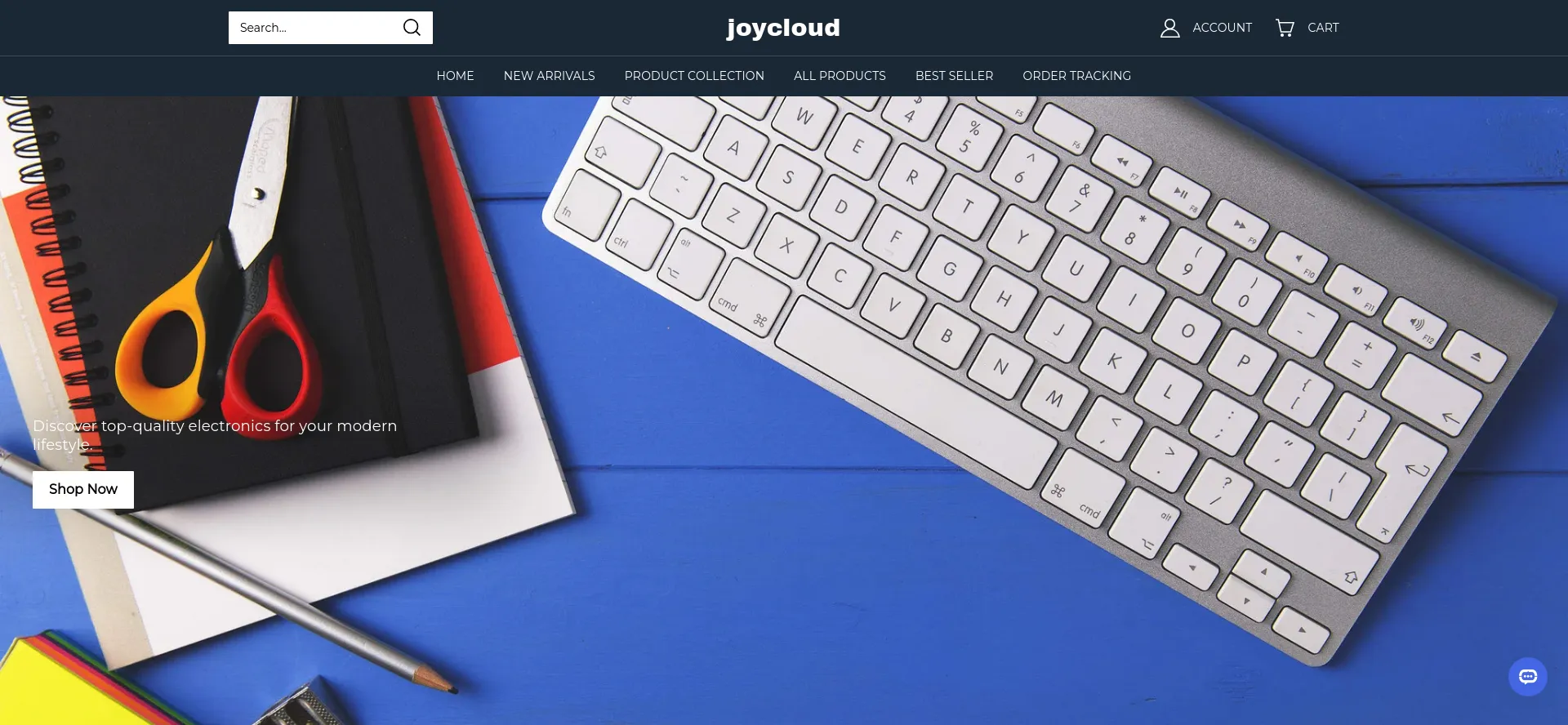 Screenshot of joycloudcx.com homepage