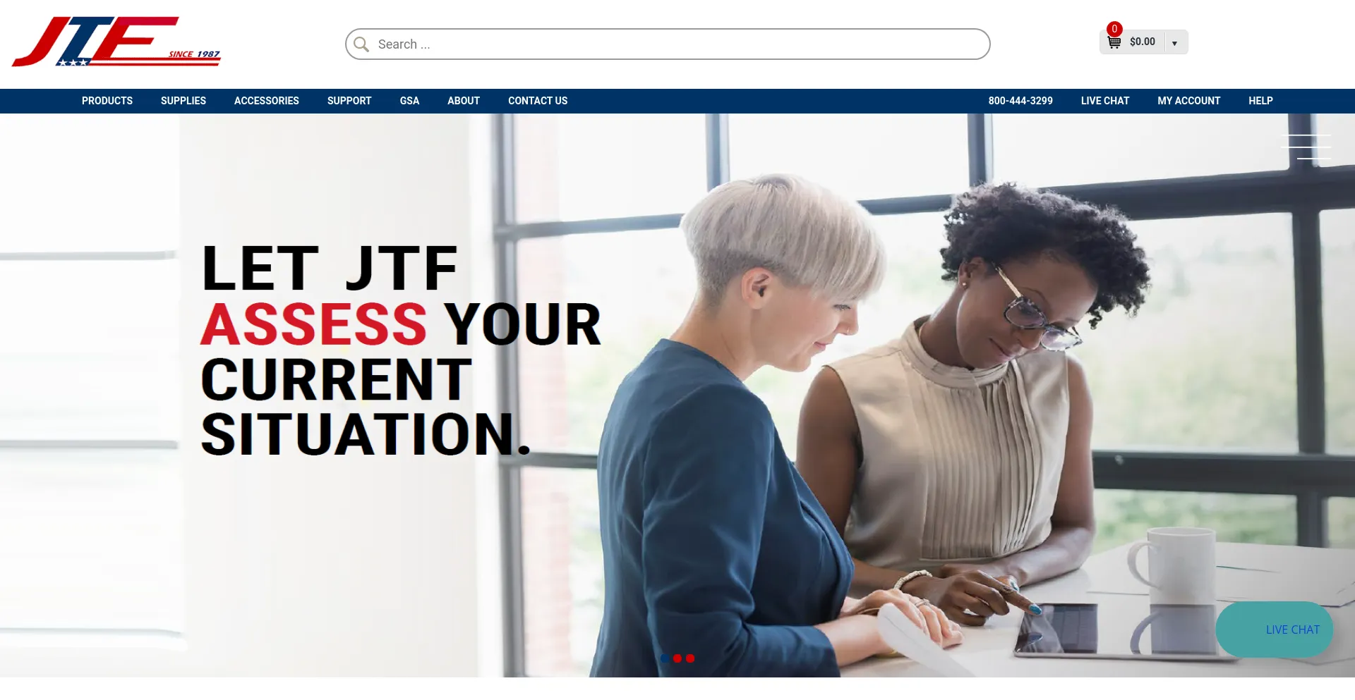 Screenshot of jtfbus.com homepage