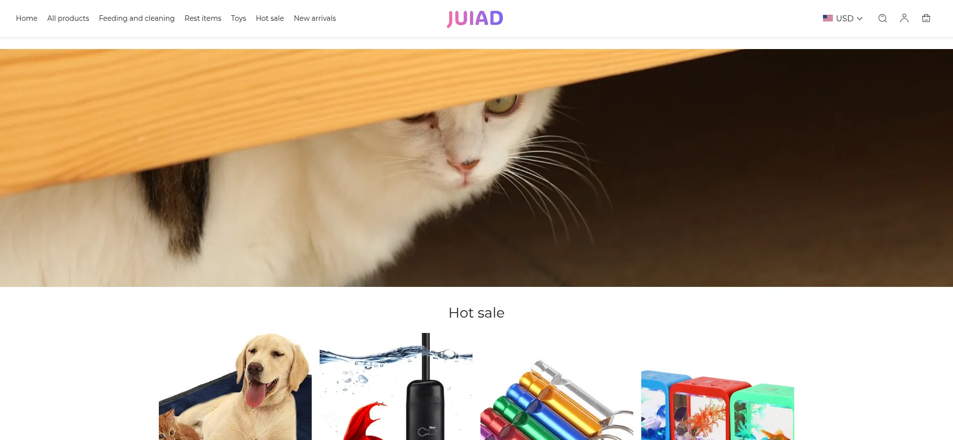 Screenshot of juiad.com homepage