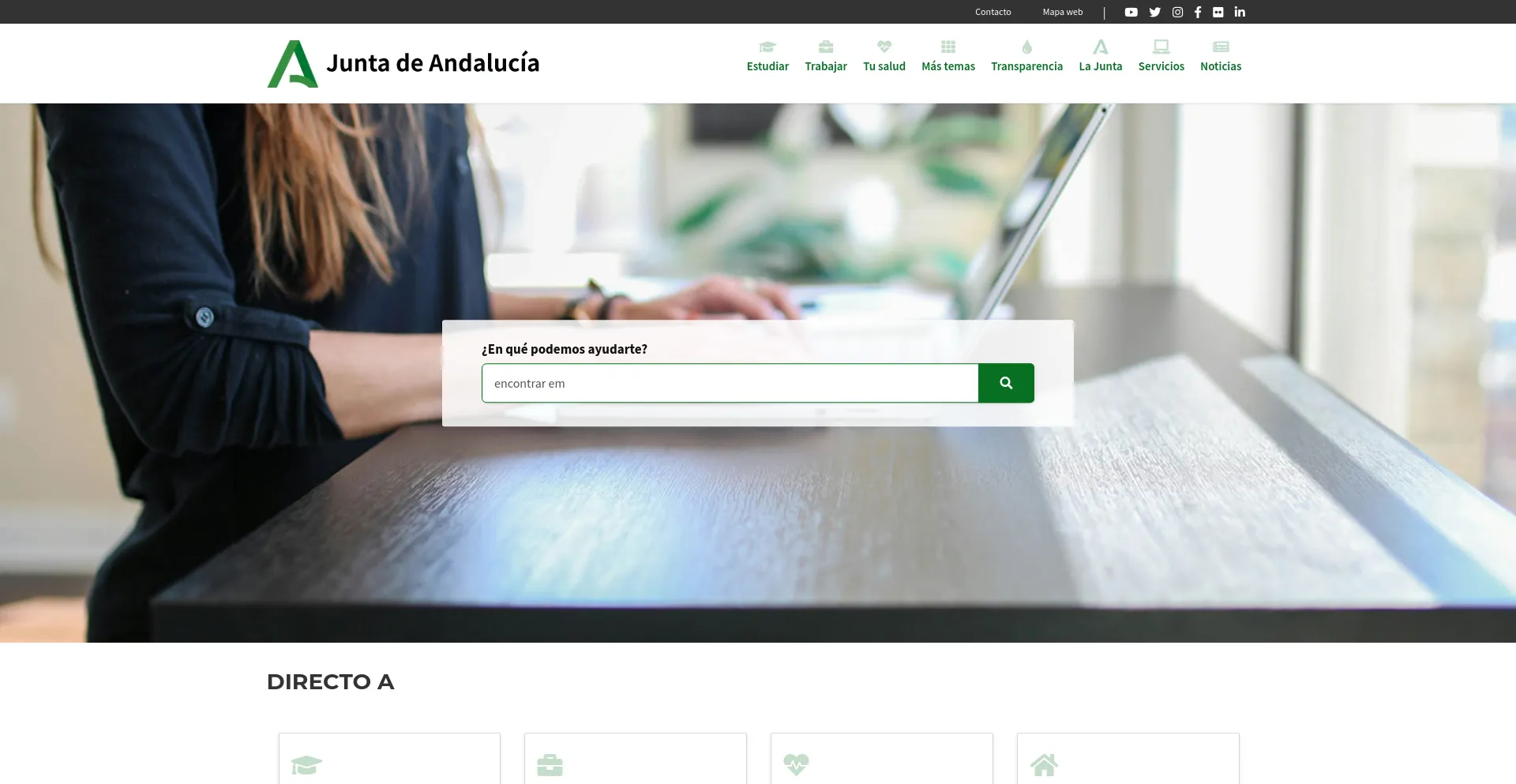 Screenshot of juntadeandalucia.es homepage