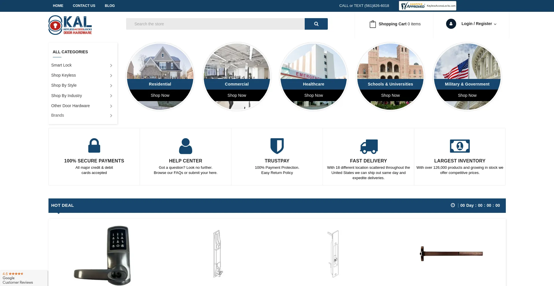 Screenshot of keylessaccesslocks.com homepage