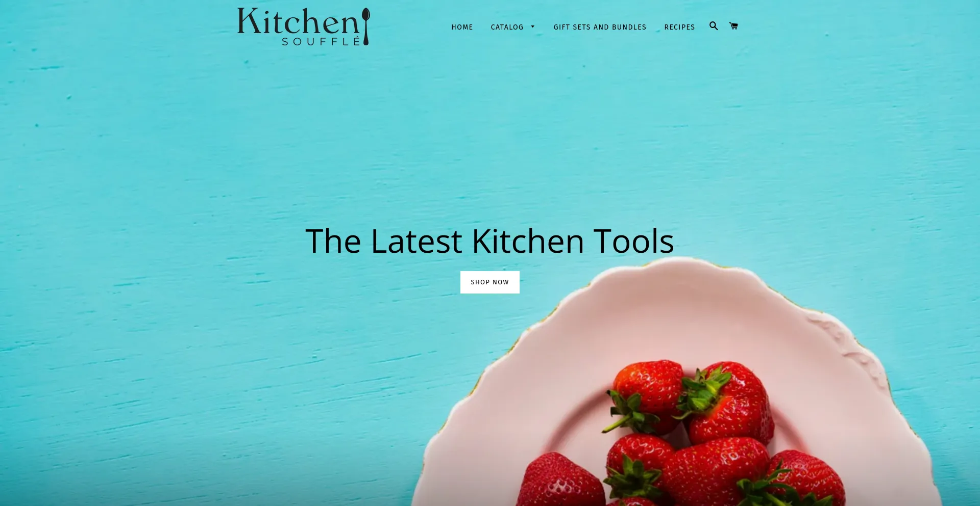 Screenshot of kitchensouffle.com homepage