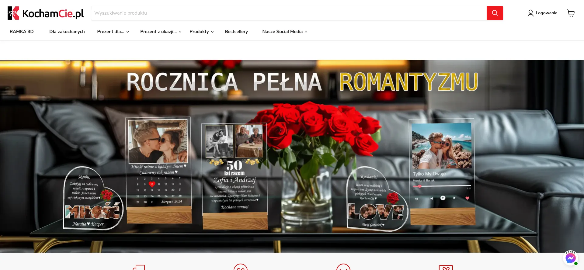 Screenshot of kochamcie.pl homepage