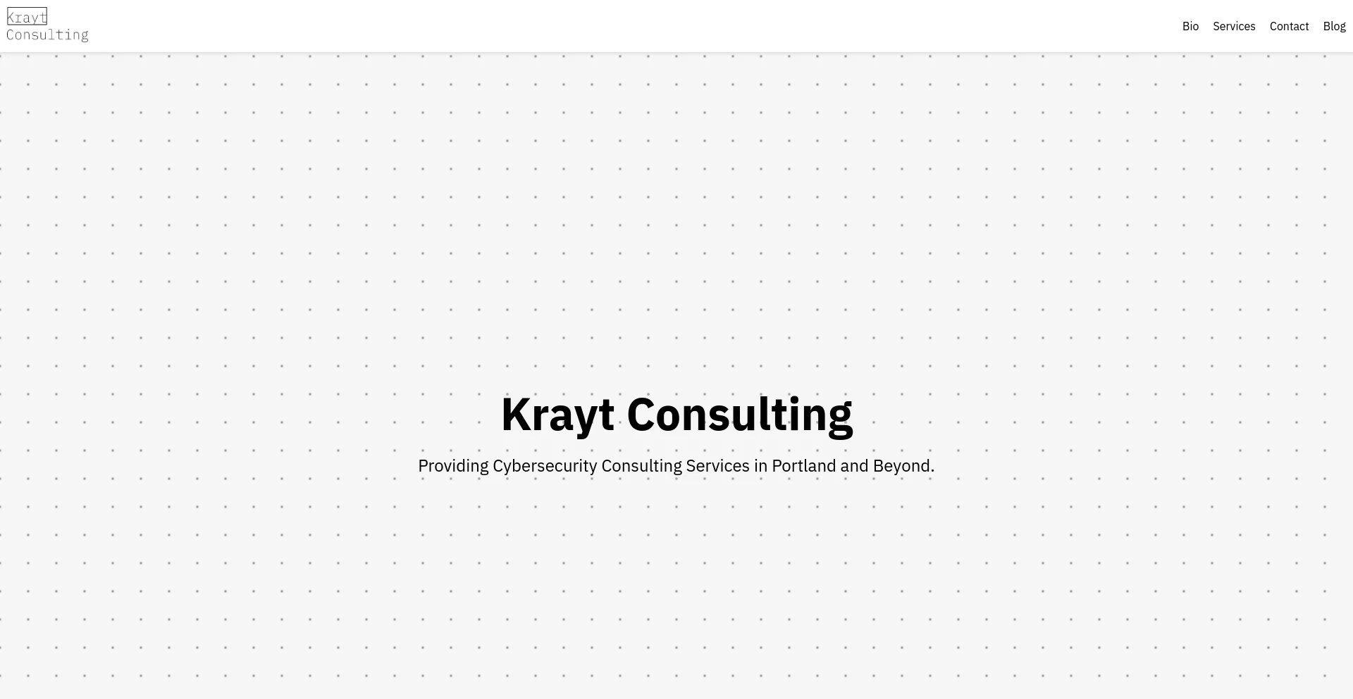 Screenshot of krayt.pw homepage