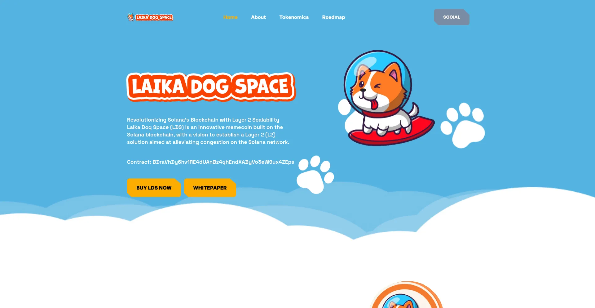 Screenshot of laikadogspace.online homepage