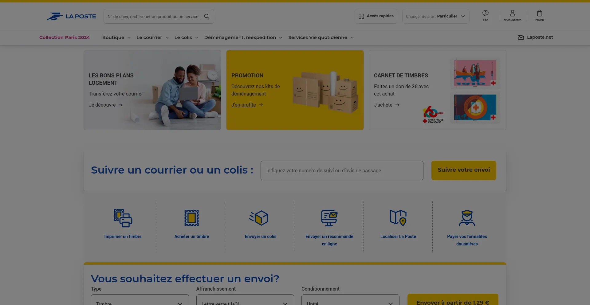 Screenshot of laposte.net homepage