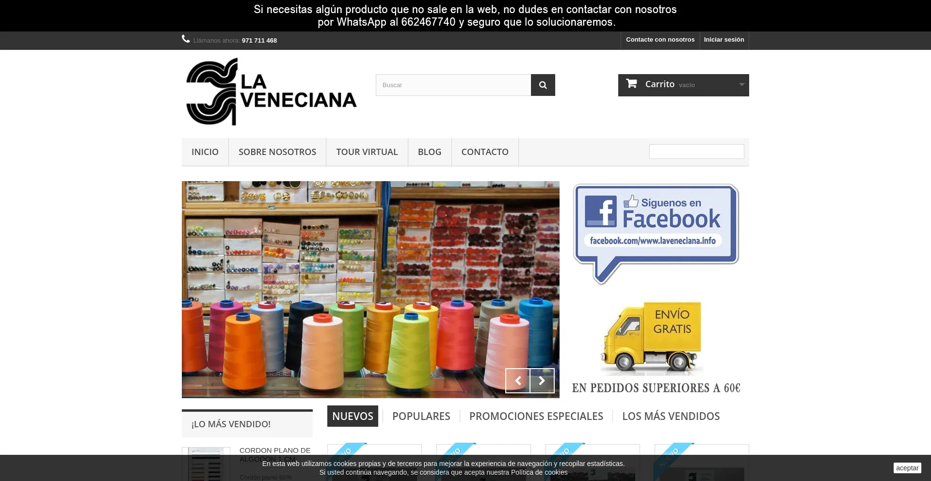 Screenshot of laveneciana.info homepage