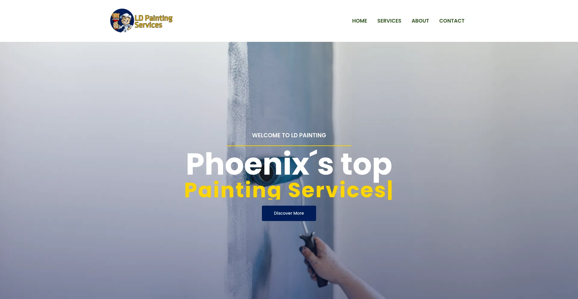 Screenshot of ldpainters.com homepage