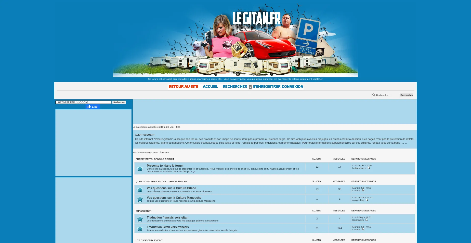 Screenshot of le-gitan.lebonforum.com homepage