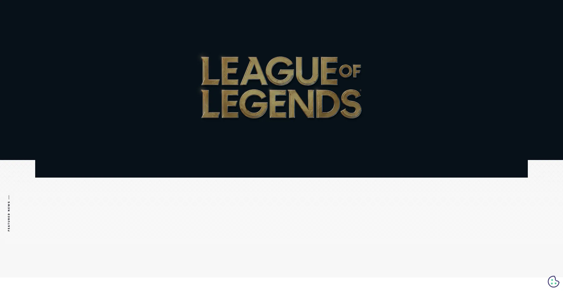 Screenshot of leagueoflegends.com homepage