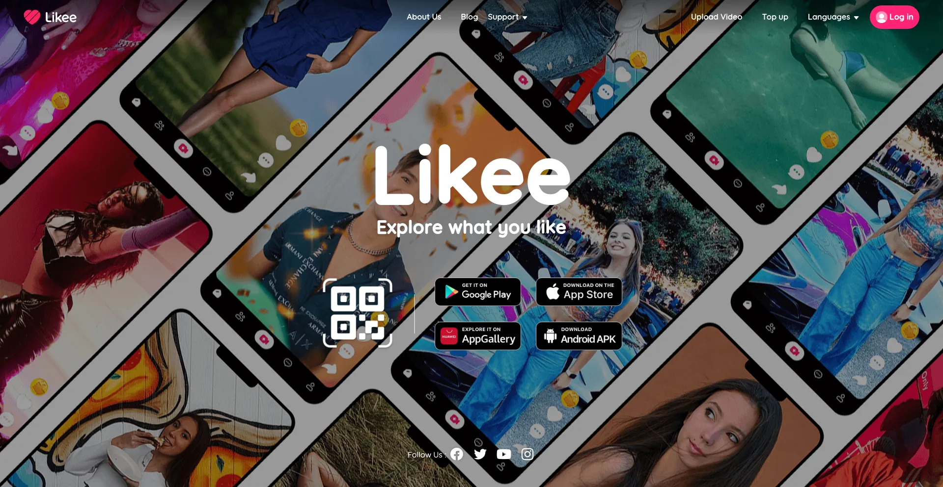 Screenshot of likeevideo.ru homepage