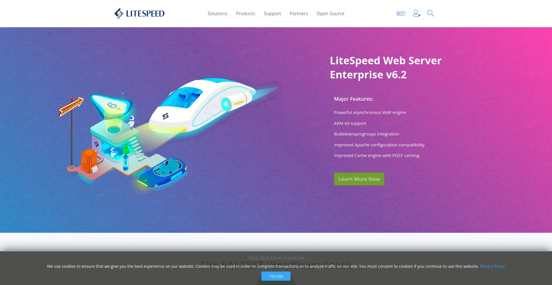 Screenshot of litespeedtech.com homepage