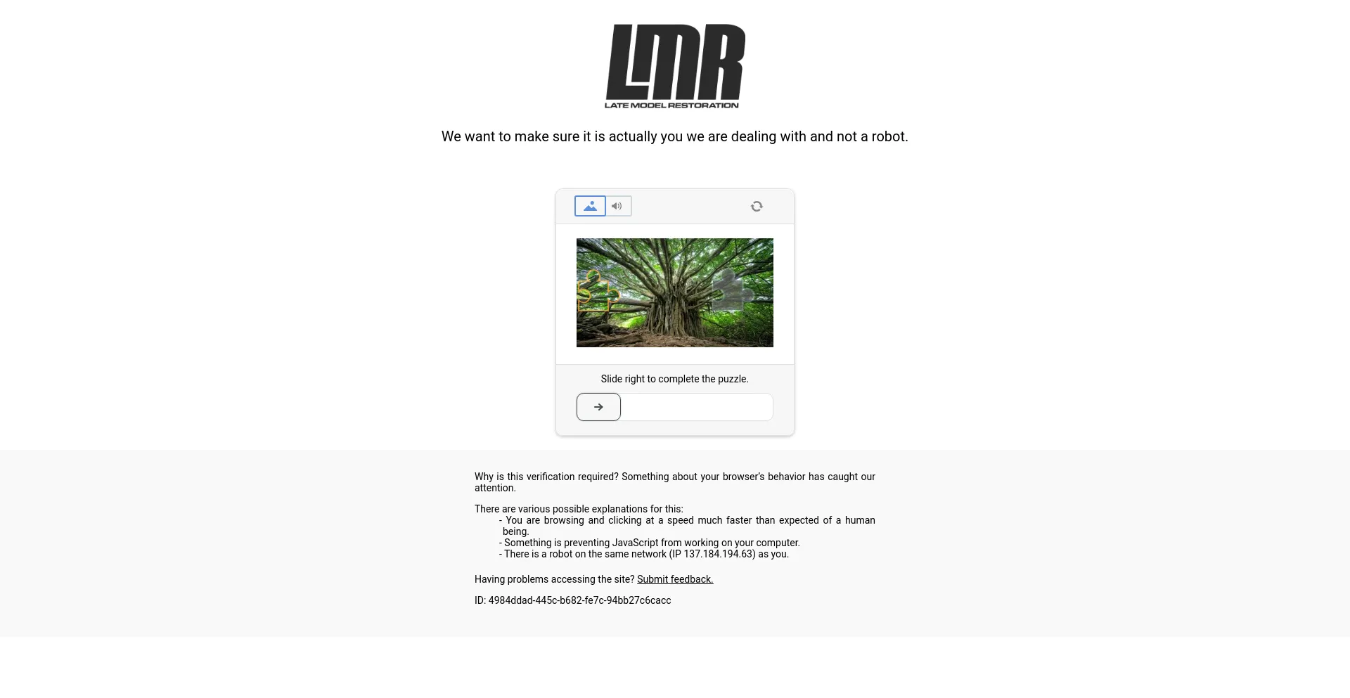 Screenshot of lmr.com homepage