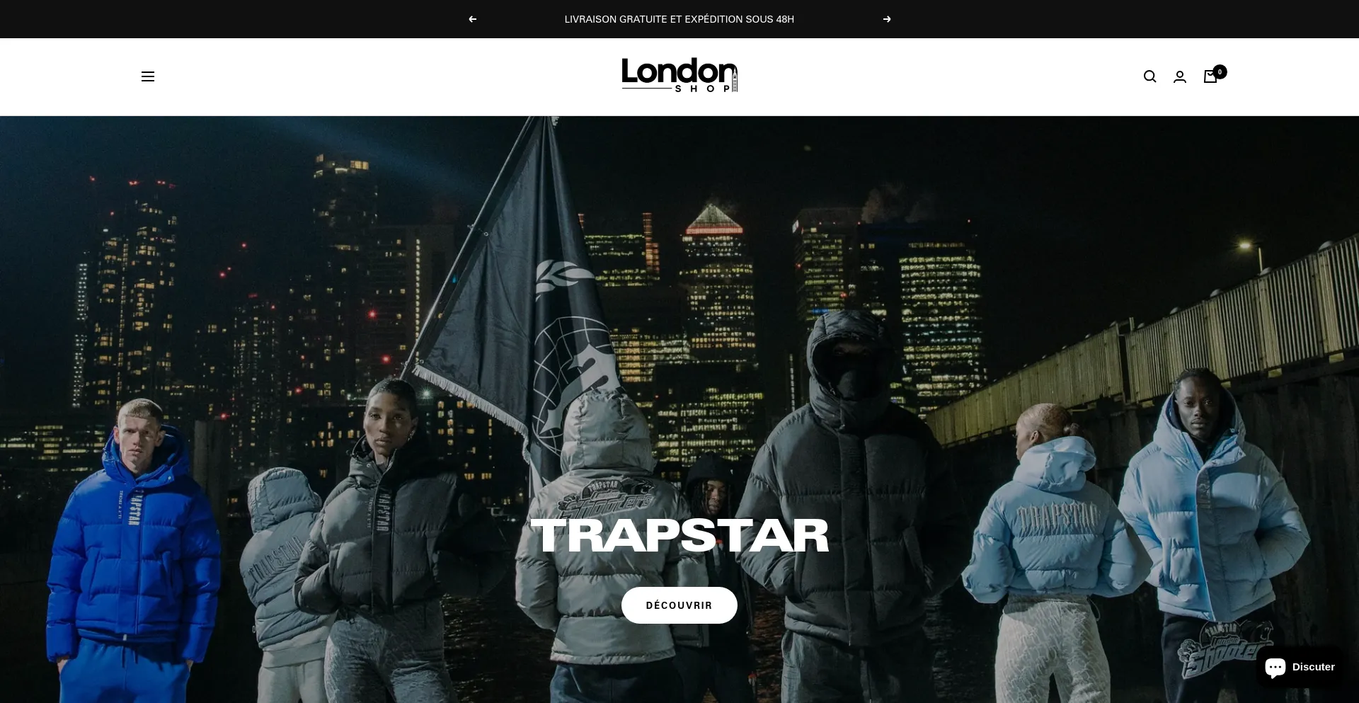 Screenshot of londonshopfr.com homepage