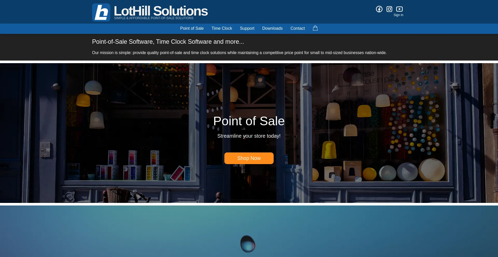 Screenshot of lothill.com homepage