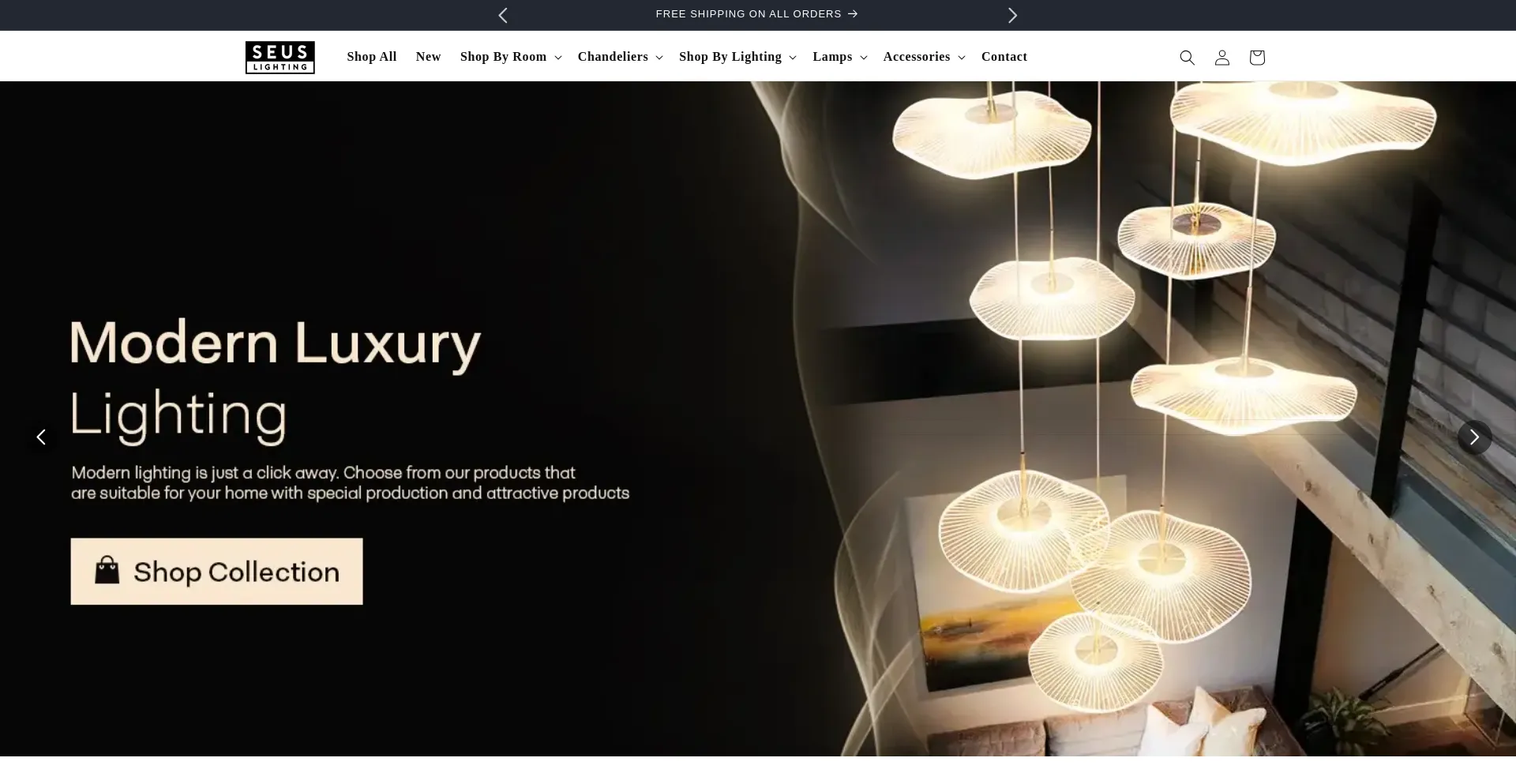 Screenshot of luxarthome.com homepage