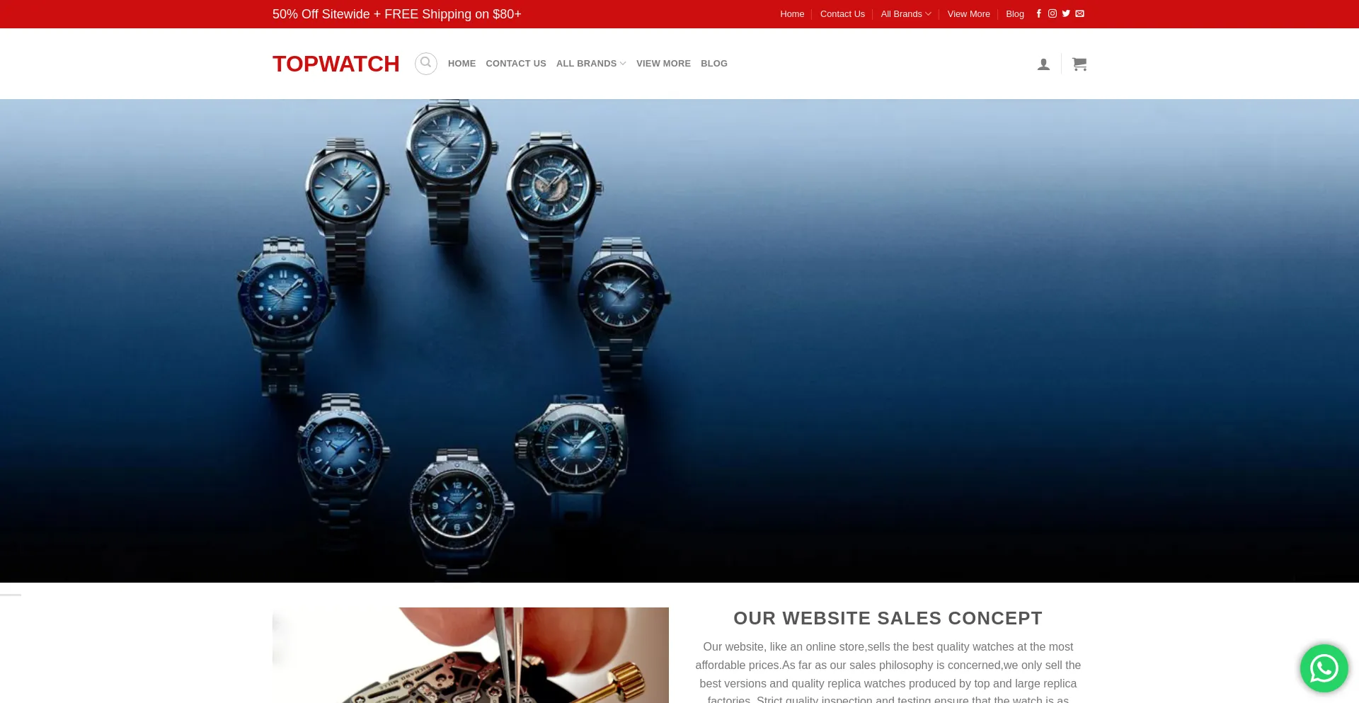 Screenshot of luxury-topwatch.com homepage