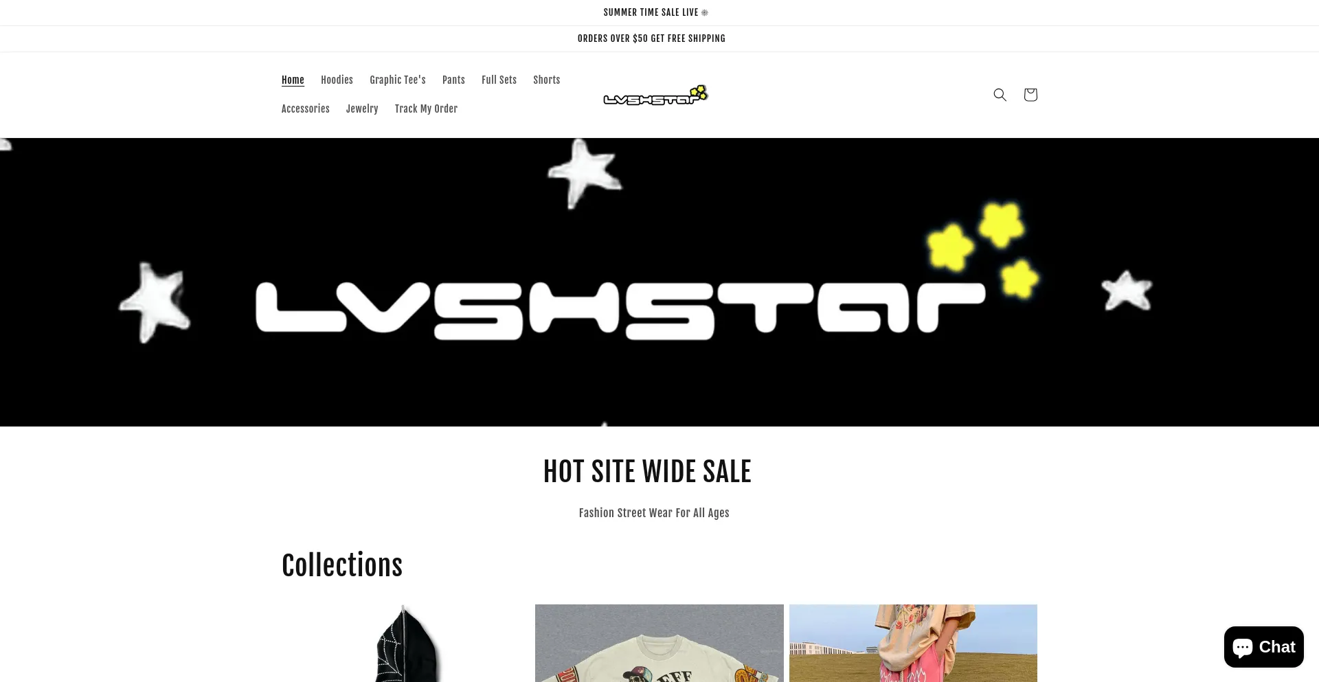 Screenshot of lvshstar.com homepage