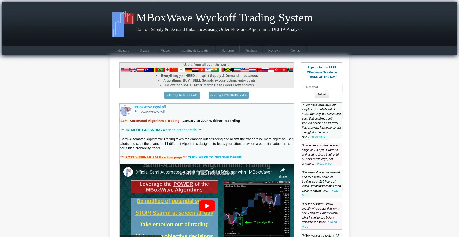 Screenshot of mboxwave.com homepage