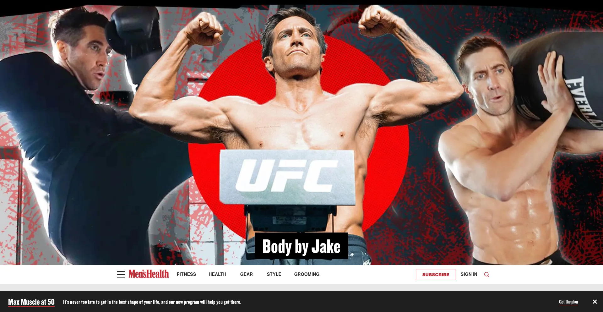 Screenshot of menshealth.com homepage