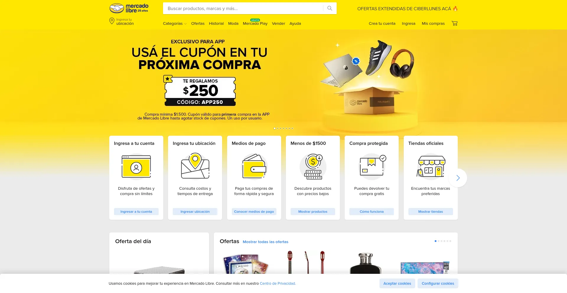 Screenshot of mercadolibre.com.uy homepage