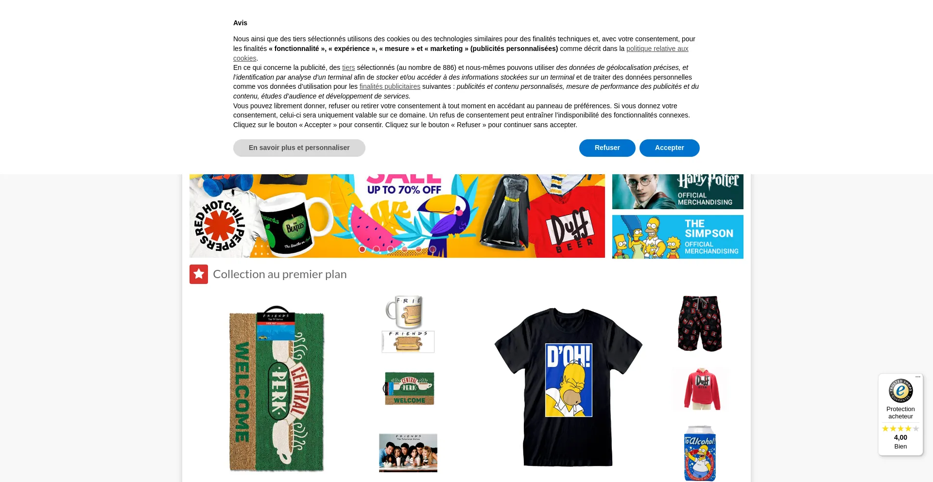 Screenshot of merchandisingplaza.fr homepage