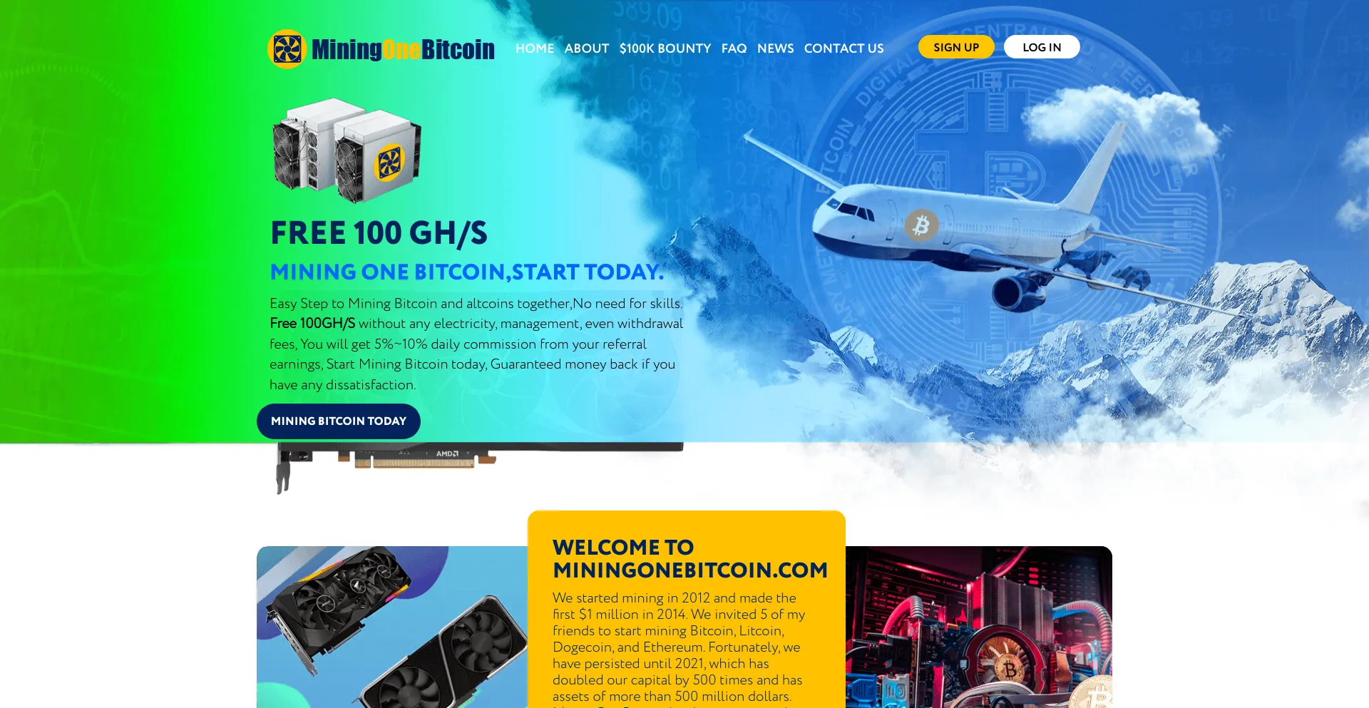 miningonebitcoin.com