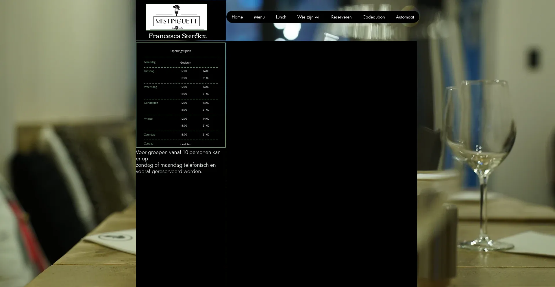 Screenshot of mistinguett-aarschot.be homepage