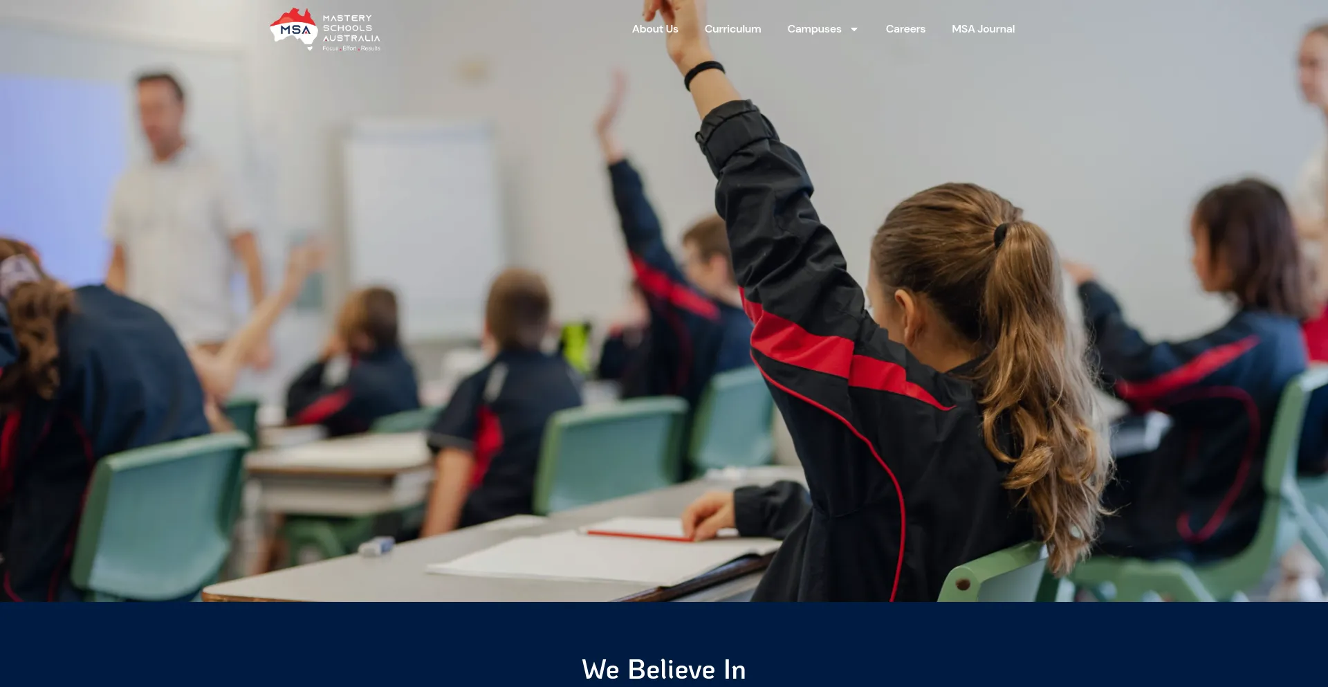 Screenshot of msa.qld.edu.au homepage